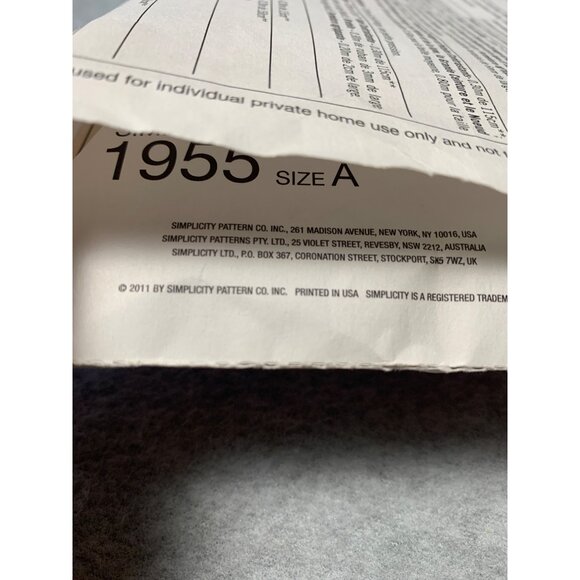 Simplicity 1955 Fairytale Wedding Dress Sewing Pattern Size Uncut 10.5" 11.5" 12 - Picture 4 of 4